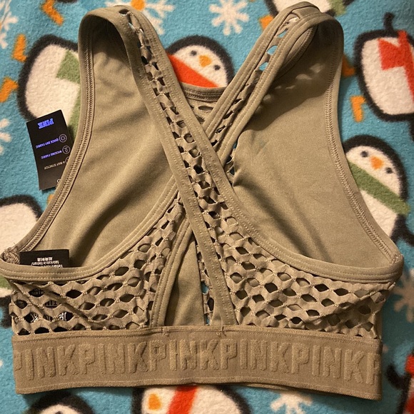 Pink Victoria’s Secret Ultimate unlined razorback army green bra - Picture 2 of 5